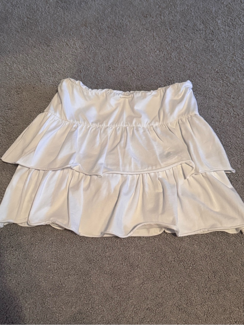 White Ruffle Mini Skirt - Picture 3 of 3